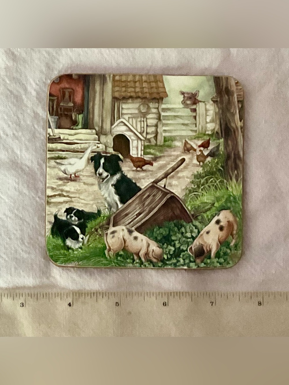Vintage Ashdene or Pimpernel Set of 6 “Working Dog” Series Coasters - Picture 4 of 4